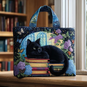 Bolso artesanal - Gato Negro sobre los Libros