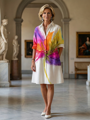 Vestido Marciana · De jardín pintado
