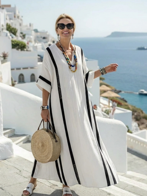 Vestido Ofelia · Maxi de rayas