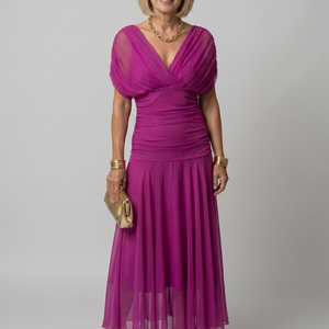 Vestido Lorena · Maxi floral con hombros descubiertos