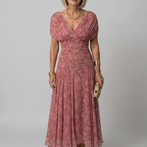 Vestido Lorena · Maxi floral con hombros descubiertos