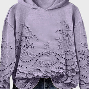 Sudadera Betsabe · Con capuz de encaje