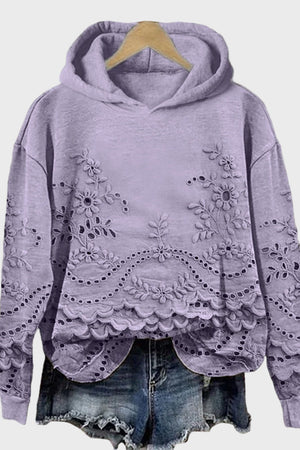 Sudadera Betsabe · Con capuz de encaje
