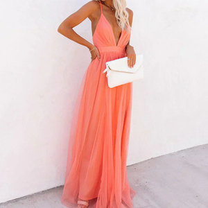 Vestido Consuelo · Maxi coral