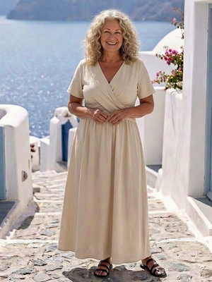 Vestido Selene · Midi cruzado