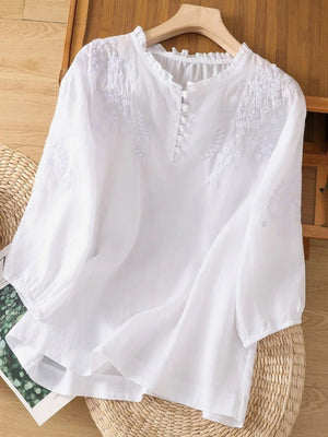 Blusa Mirta · De algodón y lino