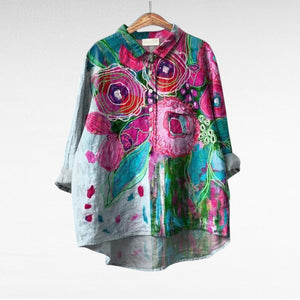 Blusa Idoia · De lino, fresca y favorecedora