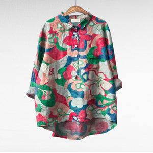 Blusa Idoia · De lino, fresca y favorecedora