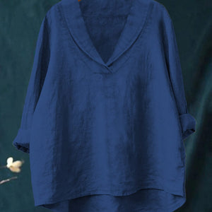 Blusa Herminia · De lino con estampado de verano