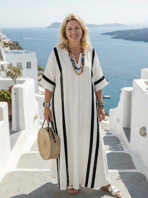 Vestido Ofelia · Maxi de rayas