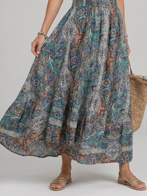 Vestido Gertrudis · Midi de estampado paisley