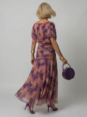 Vestido Lorena · Maxi floral con hombros descubiertos