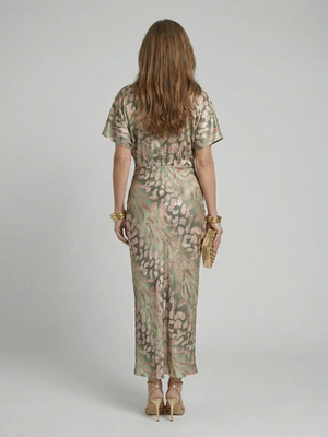 Vestido Feliciana · Midi de cuello en V con nudo