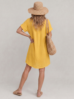 Vestido Justa · A la rodilla con bolsillos