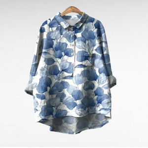 Blusa Lorena · Lino colorido y elegante
