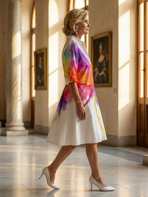 Vestido Marciana · De jardín pintado