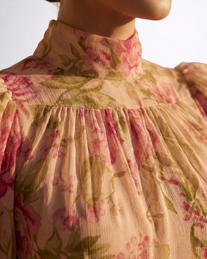 Vestido Sabina · Floral de acuarela