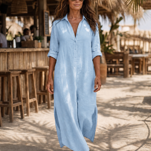 Vestido Obdulia · Midi camisero con cuello
