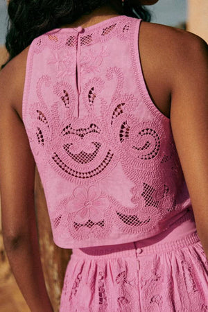 Conjunto Telma · Rosa de encaje