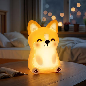 Lámpara Squishy de Silicona — Cookie, Corgi