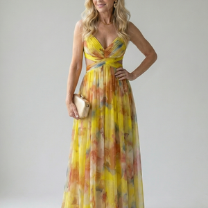 Vestido Amaranta · Maxi cruzado vaporoso