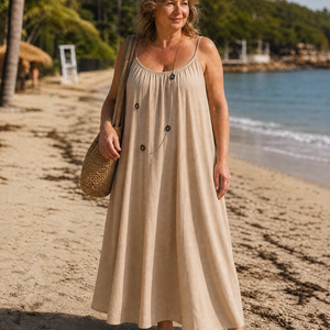 Vestido Yolanda · Midi de tirantes vaporoso