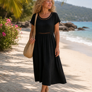 Vestido Remedios · A la rodilla, texturizado