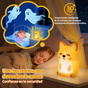 Lámpara Squishy de Silicona — Cookie, Corgi