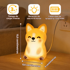 Lámpara Squishy de Silicona — Cookie, Corgi