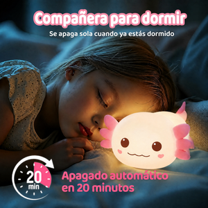 Lámpara Squishy de Silicona — Mochi, Axolote