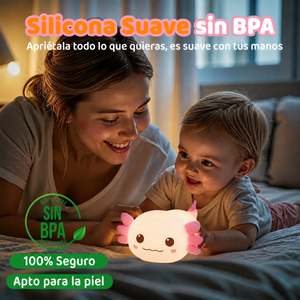 Lámpara Squishy de Silicona — Mochi, Axolote
