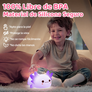 Lámpara Squishy de Silicona — Violeta, Axolote
