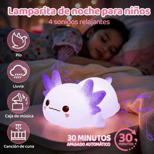 Lámpara Squishy de Silicona — Violeta, Axolote