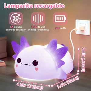Lámpara Squishy de Silicona — Violeta, Axolote