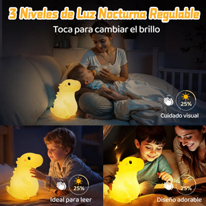 Lámpara Squishy de Silicona — Rex, Dinosaurio