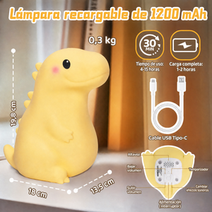 Lámpara Squishy de Silicona — Rex, Dinosaurio