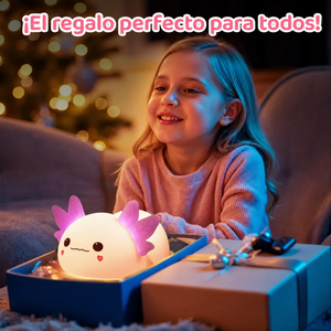 Lámpara Squishy de Silicona — Lila, Axolote