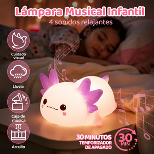 Lámpara Squishy de Silicona — Lila, Axolote