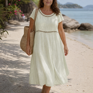 Vestido Remedios · A la rodilla, texturizado