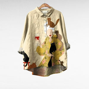 Blusa Odalys · Lino colorido y elegante