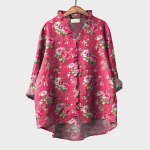 Blusa Olalla · Lino ligero de aire mediterráneo