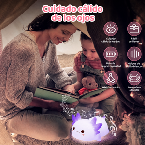 Lámpara Squishy de Silicona — Violeta, Axolote