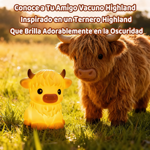 Lámpara Squishy de Silicona — Daisy, Vaquita Highland