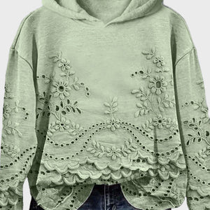 Sudadera Betsabe · Con capuz de encaje