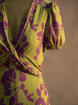 Vestido Palmira · Maxi floral de caída fluida