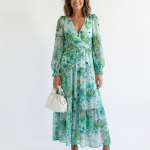 Vestido Guadalupe · Maxi floral de manga larga