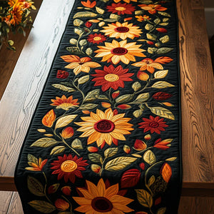 Camino de Mesa Acolchado — Girasoles de Otoño