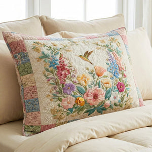 Funda de Cojín Acolchada — Campos de Flores