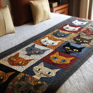 Camino de Cama Acolchado – Gatitos Curiosos