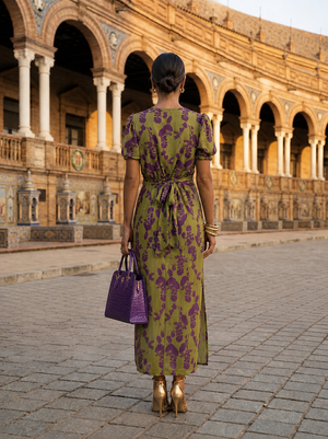 Vestido Palmira · Maxi floral de caída fluida